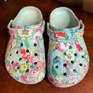 Girls Little Mermaid Ariel Crocs